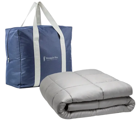Snuggle Pro Premium Cooling 20lb Weighted Blanket 60"x80" Gray w/ Bag