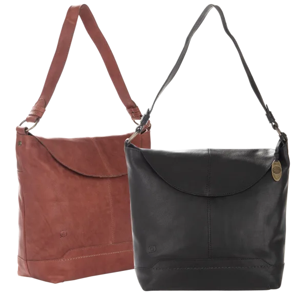 Børn Elaina Genuine Leather Flap Hobo Crossbody Handbag