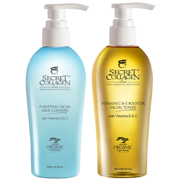 Secret Collagen Purifying Milk Cleanser & Boosting Toner Set