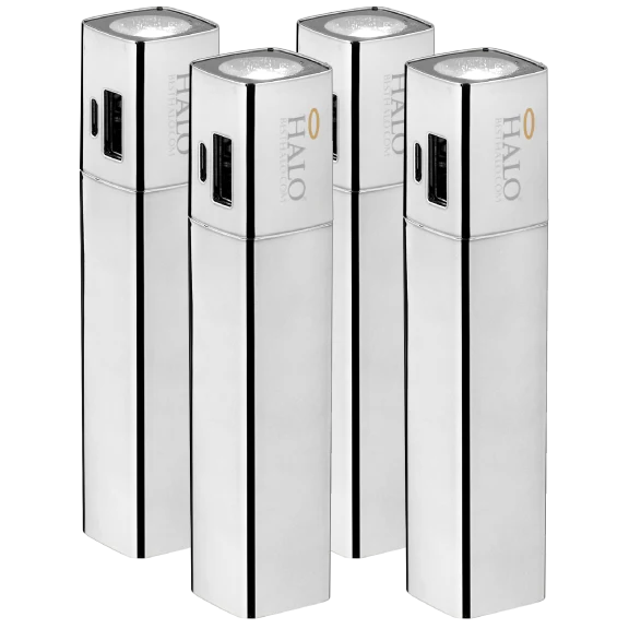 4-Pack: Halo Shine 3,000mAh 2-in-1 Flashlight Power Banks