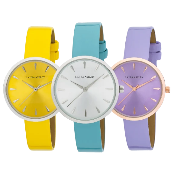 Laura Ashley Ladies Watch With Patent Leather Band