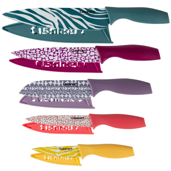 Cuisinart Advantage 6-Piece Animal Print Knife Set and Cutting Board