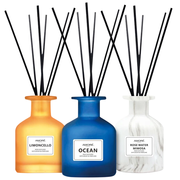 2-Pack: Amore Paris Premium Reed Diffusers and Air Fresheners