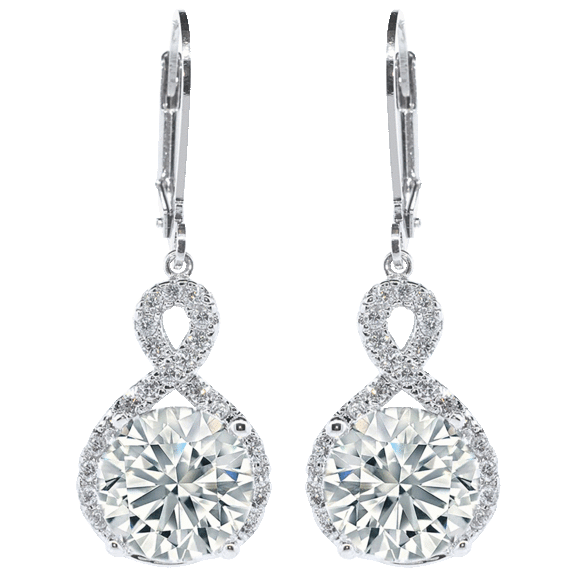 Cate & Chloe Alessandra Flawless CZ Crystal Earrings in 18K Gold Plating