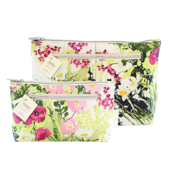Tonic Australia Dawn Meadow Small & Large Cosmetic Bag