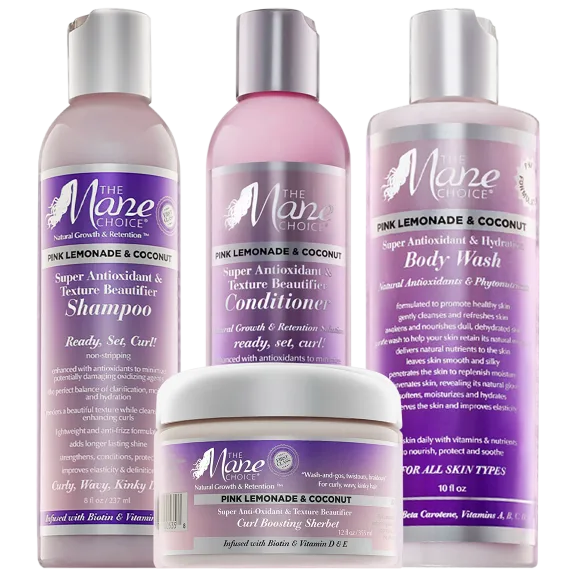 The Mane Choice 4-Piece Pink Lemonade and Coconut Hair & Body Collection