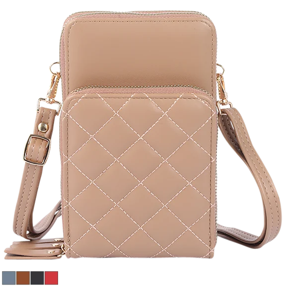 Malibu Skye Brianna Triple Compartment Quilted Crossbody Bag