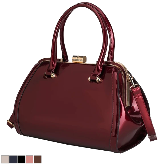 MKF Collection Marcele Patent Satchel Handbag by Mia K
