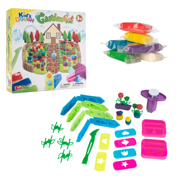 Super Toys 35-Piece Garden of Colors Playset w/ 6 Mega Dough Tubes