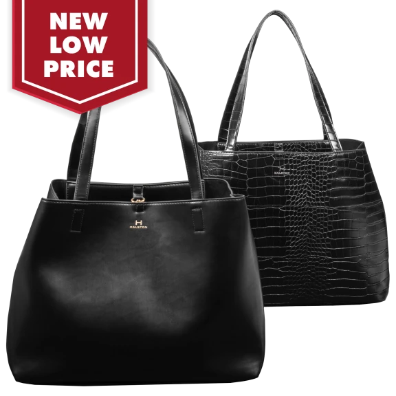 H Halston Open Shoulder Tote