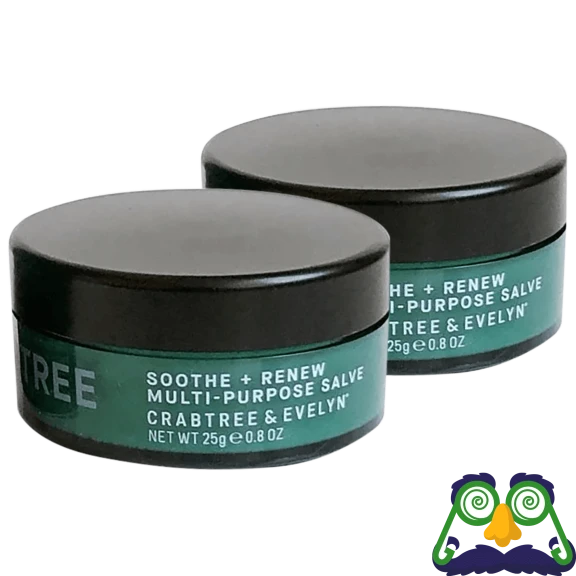 2-Pack: Crabtree & Evelyn Travel Size Soothe & Renew Multi-Purpose Salve (0.8oz)
