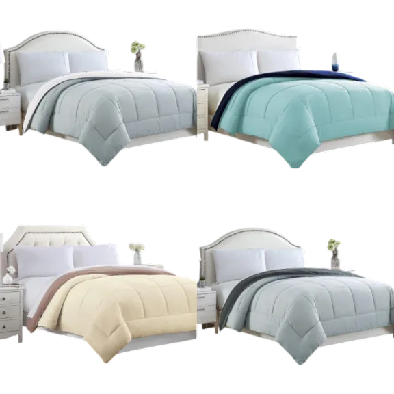 Bibb Home Reversible 2-Tone All Season Down Alternative Comforter