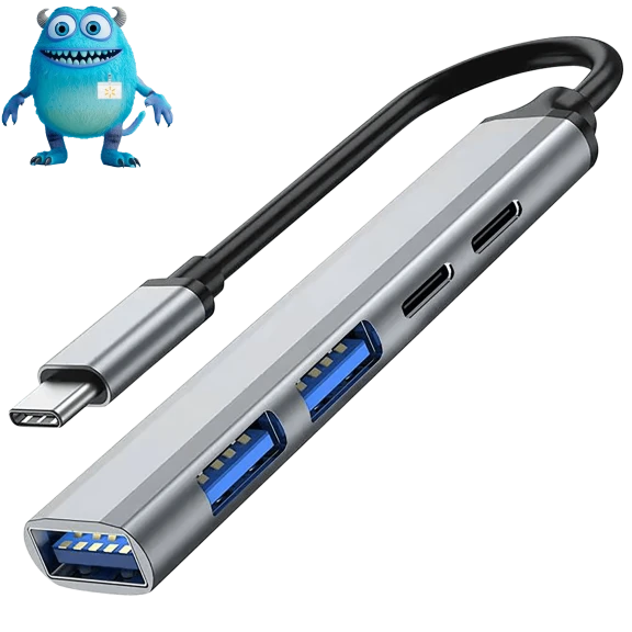 Mini 5-in-1 Type-C to USB Hub