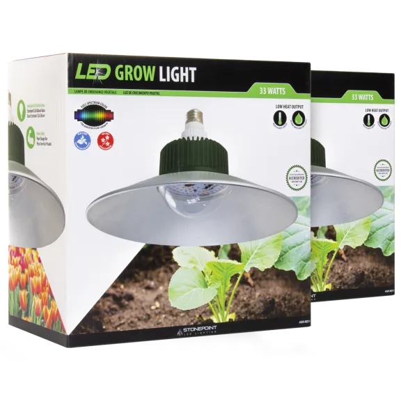 2-Pack: Stonepoint Wide Spectrum LED Grow Reflector Bulbs for Plants