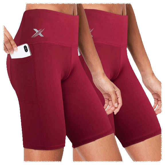 2-Pack: Extreme Fit  Women's High Waist Performance Yoga Shorts