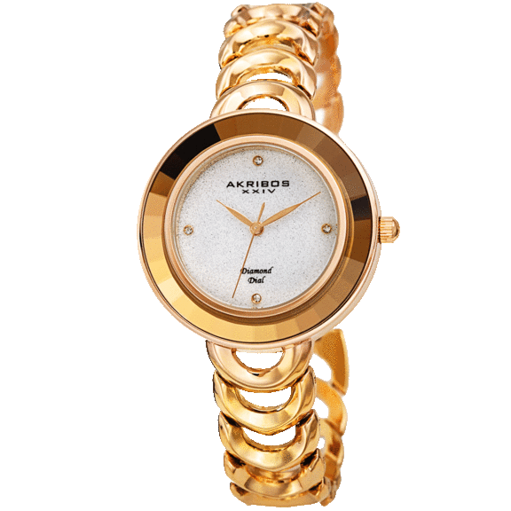 Akribos XXIV Women's Artistic Dial & Bezel Bracelet Watch