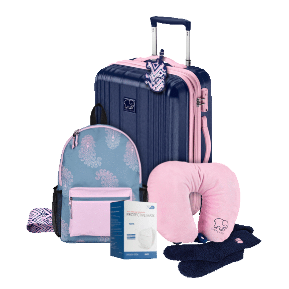 Ivory Ella by Conair 7-Piece Spinner Travel Set