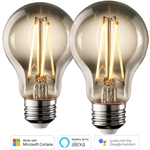 2-Pack: Geeni Smart Edison Bulbs 60W