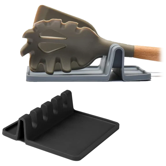 Non-Slip Heat Resistant Silicone Multiple Utensil Rest Drip Pad by Two Elephants