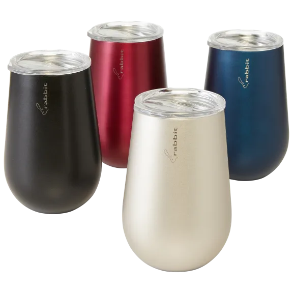 4-Pack: Rabbit 12oz Wine Tumblers in Assorted Colors