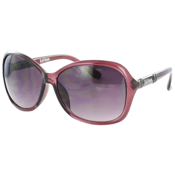 Kay Unger Red Modified Rectangle Frames and Gradient Smoke Lenses