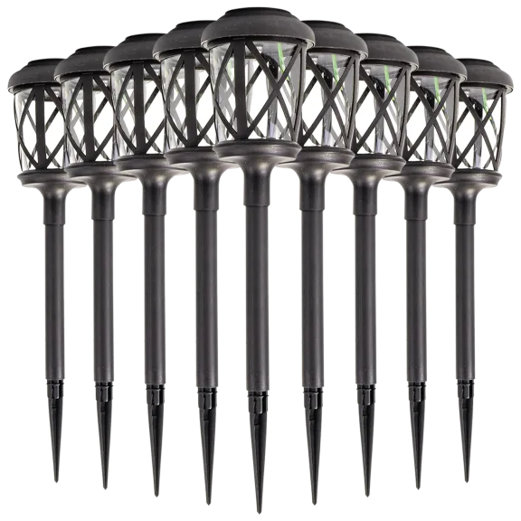 9-Pack: Crosslight Borland Solar Pathway Lights