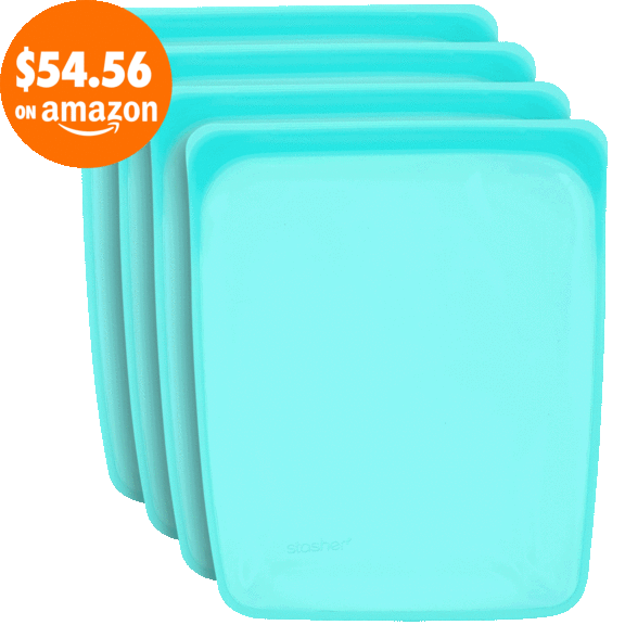 4-Pack: Stasher Reusable Storage Bag 64oz 1/2 Gallon