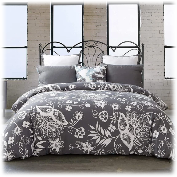 Kensie Kittery Floral Print 3 Piece Duvet Set