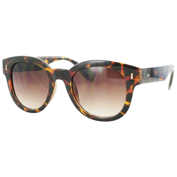 Kay Unger Dark Tortoise Modified Cat Eye Frames and Gradient Brown Lenses