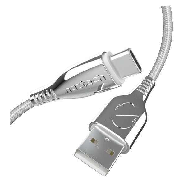 Naztech Titanium 6ft USB-A and USB-C Braided Cables