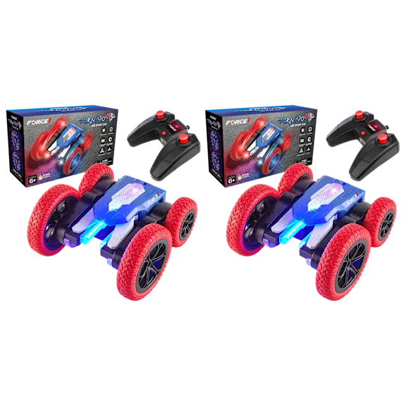 2-Pack: Force1 Tornado+ LED Stunt Car