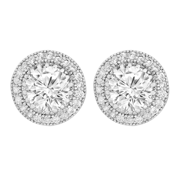 Genevive Classic Round Button Earrings