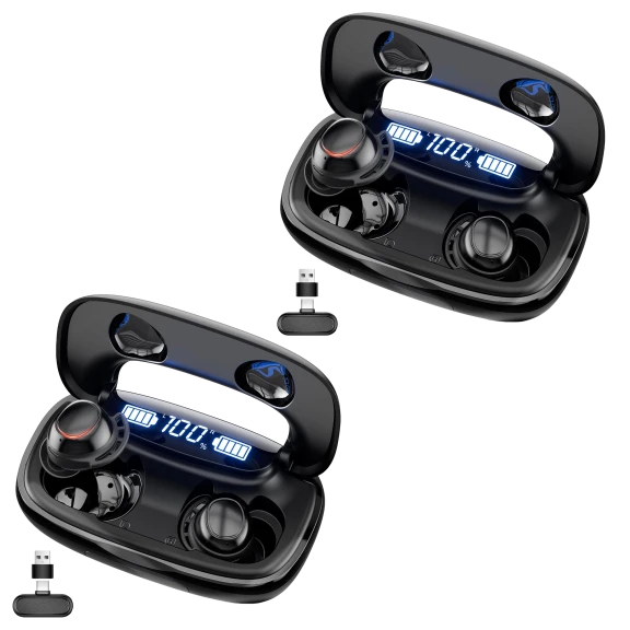 2-Pack: IAMJOY Noise Cancelling True Wireless Low Latency Gaming Earbuds