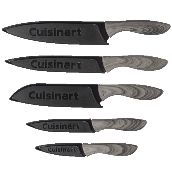 Cuisinart 10-Piece Ceramic Coated Knife Set with Faux Finished Handles