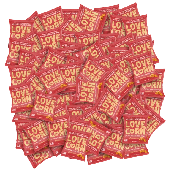 100-Pack: Love, Corn Premium Crunchy Corn (0.7 oz, Habanero)