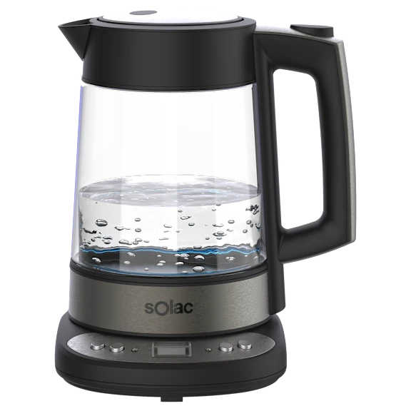 SOLAC Aroa Premium Adjustable Temperature Cordless Glass Kettle