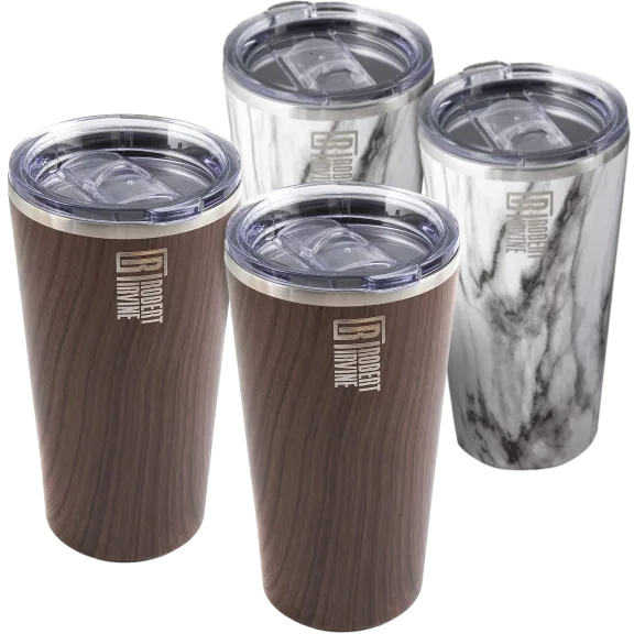 2-Pack: Robert Irvine 20oz Stainless Double-Wall Insulated Highball Tumblers