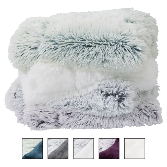 Cheer Collection Long Hair Shaggy Throw Blanket 60" x 70"