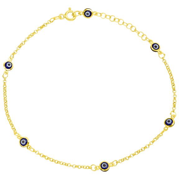 Savvy Cie 18K Gold Over Sterling Silver Anklet