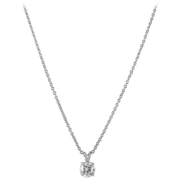 Kenneth Jay Lane 2 CTTW Round CZ Pendant 16" Necklace