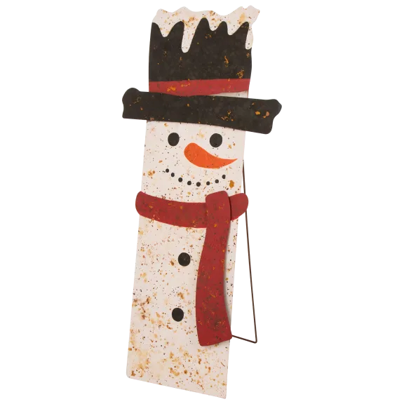 Glitzhome 35.98"H Rusty Metal Snowman Decor