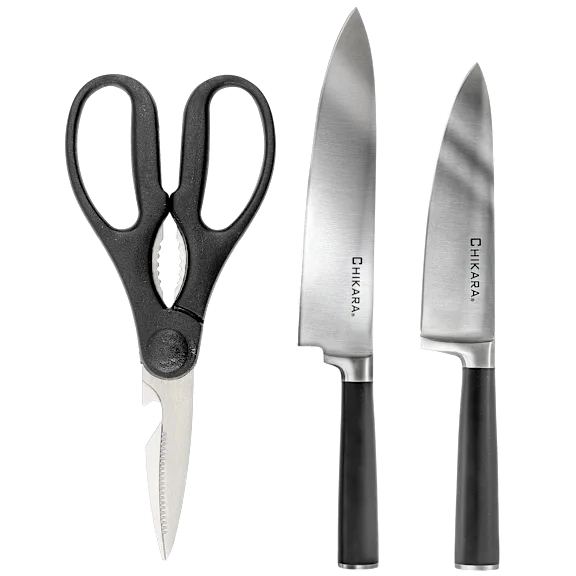 Ginsu 3-Piece Chikara Chef Knives and Shears Set
