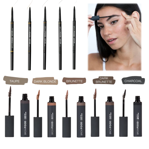 BROWFOOD Velvet 3D Brow Glide and Ultra-Fine Brow Pencil Duo Set