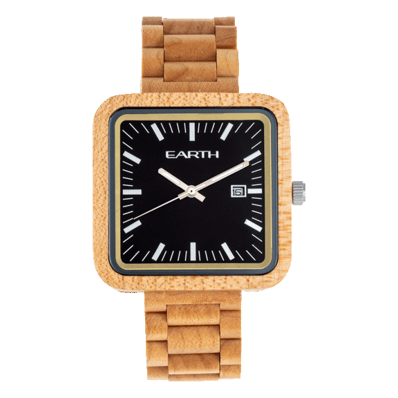 Earth Wood Berkshire Bracelet Watch with Date