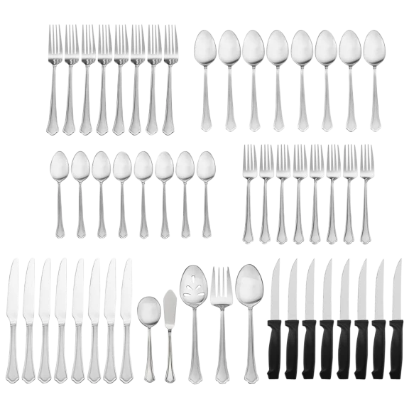 Pfaltzgraff 53-Piece Capri Frost Flatware Set
