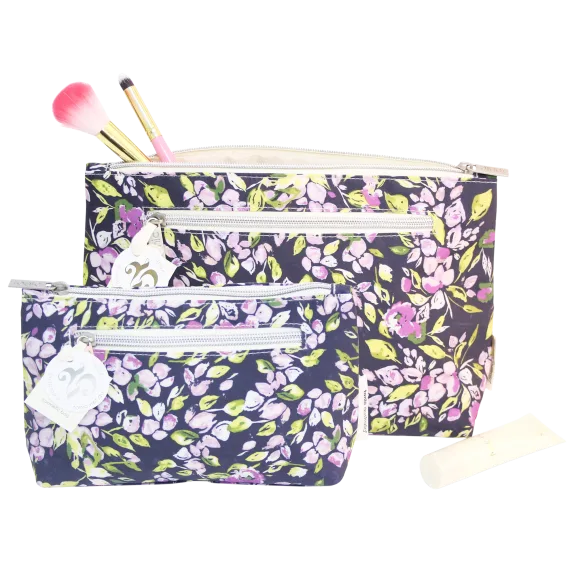 Tonic Australia Purple Mini Bell Small & Large Cosmetic Bags