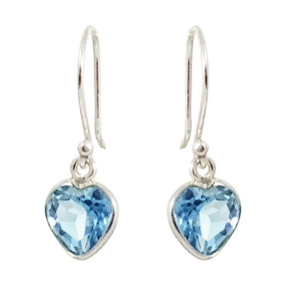 Savvy Cie Sterling Silver Genuine Sky Blue Topaz Earrings