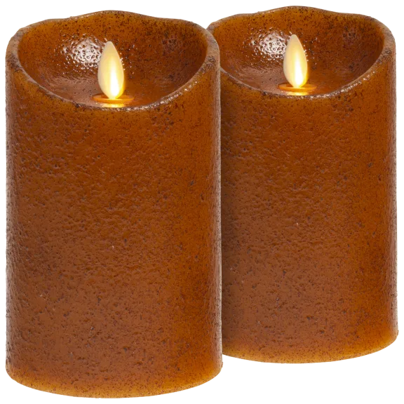 2-Pack: Luminara® Real-Flame Effect LED Pillar Candle