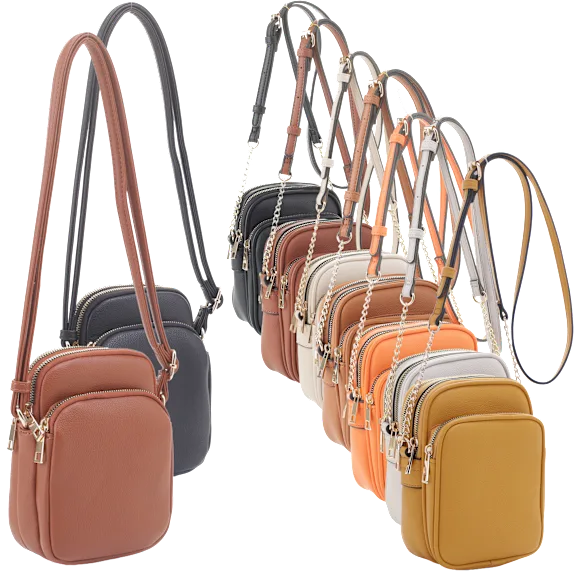 Poppy & Harper Triple Compartment Crossbody Bags