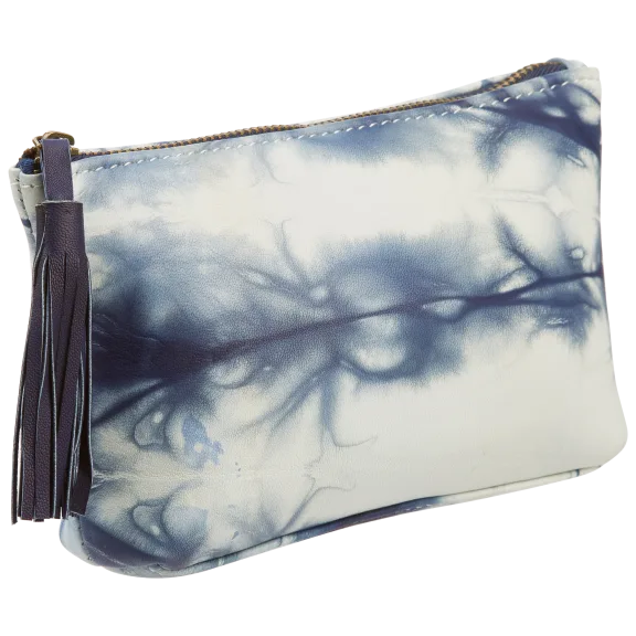 Roost Tie-dyed Leather Pouch - Midnight (Small)